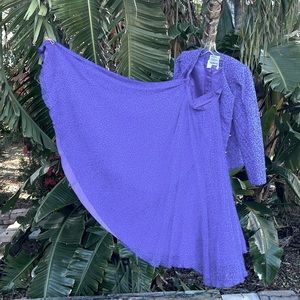 Terri, John, 100% silk, two-piece, full maxi skirt and jacket